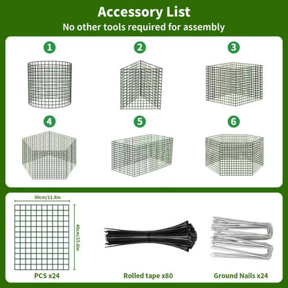 10 Packs Round Plant Protector from Animals,Metal Wire Mesh Garden Plant Cages for Outdoor Gardening Supplies, Garden Protection Rabbits Chickens Ducks for Vegetables, Flowers, Shrubs (12'' x 12'')
