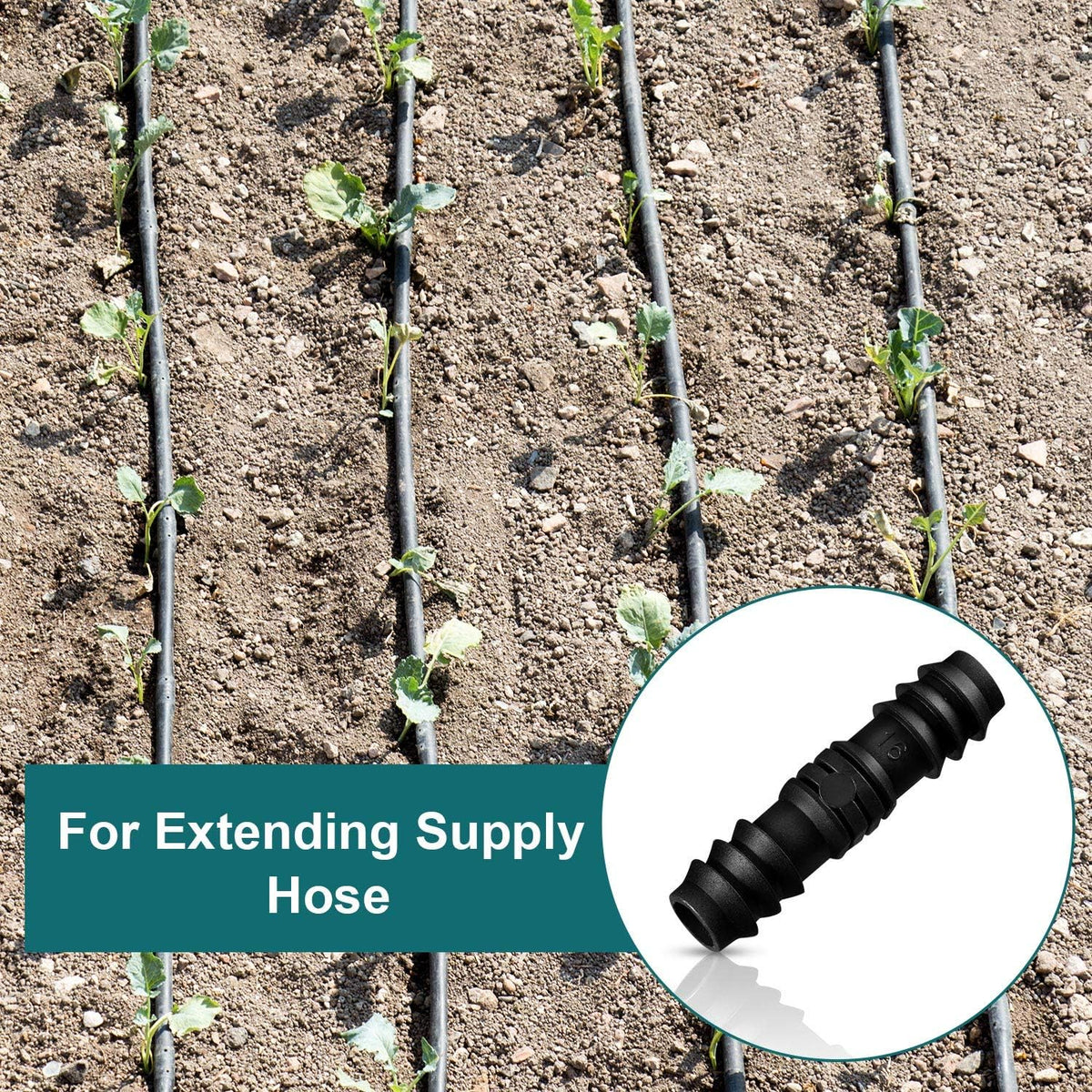 8 Pcs 1/2 Inch Soaker Hose Connectors for Drip Irrigation,Elbow