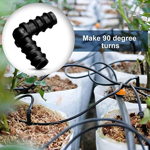8 Pcs 1/2 Inch Soaker Hose Connectors for Drip Irrigation,Elbow