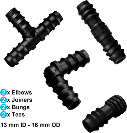 8 Pcs 1/2 Inch Soaker Hose Connectors for Drip Irrigation,Elbow