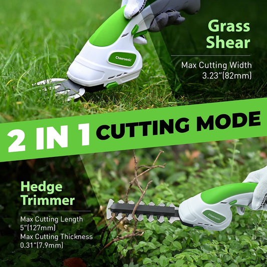Cordless Grass Shear & Hedge Trimmer 7.2V Green
