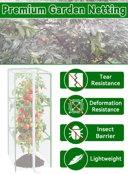 57x16.1 in Garden Tomato Plant Cover Netting for Square Tomato Cage
