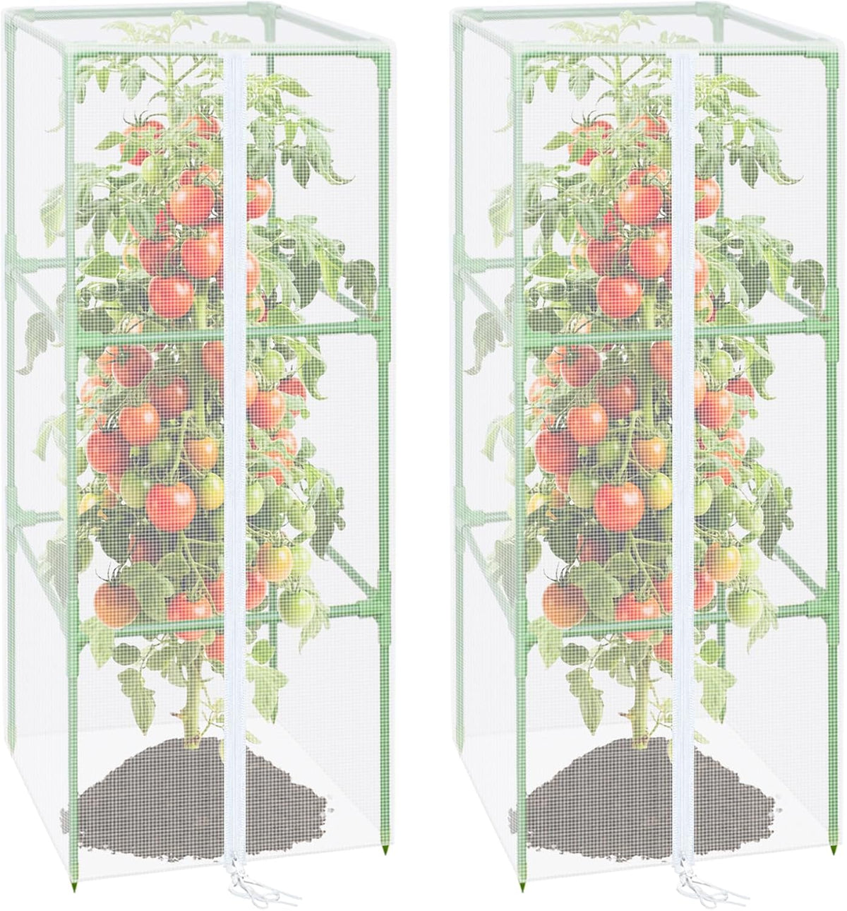 57x16.1 in Garden Tomato Plant Cover Netting for Square Tomato Cage