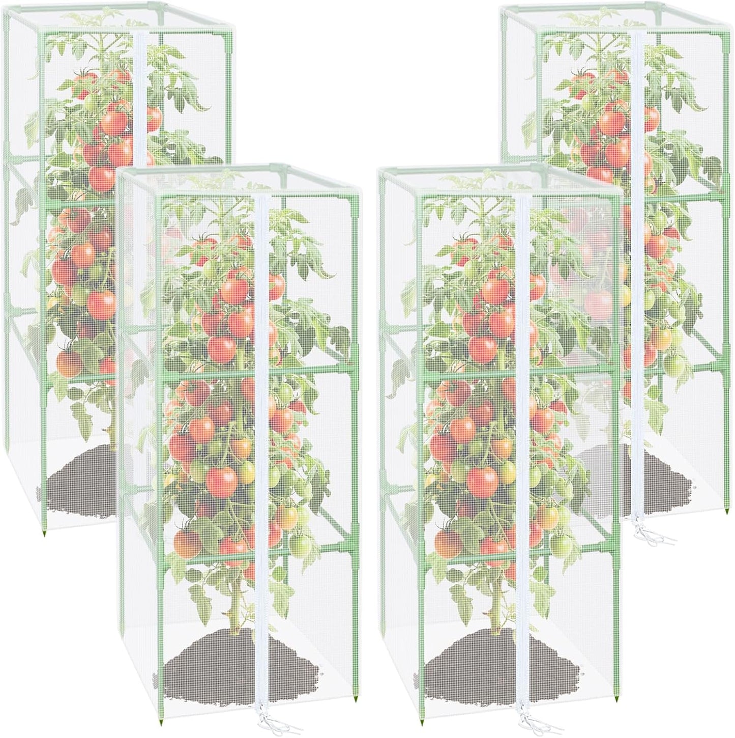 57x16.1 in Garden Tomato Plant Cover Netting for Square Tomato Cage