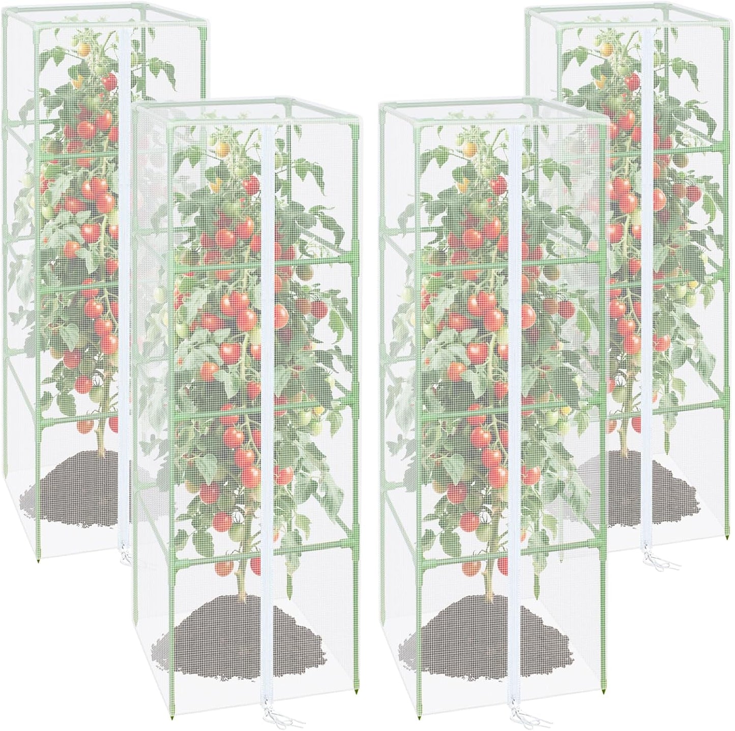 57x16.1 in Garden Tomato Plant Cover Netting for Square Tomato Cage