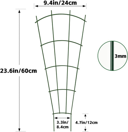 Thealyn 32" Metal Plant Trellis, Climbing Plant Support, 4 Pack Black