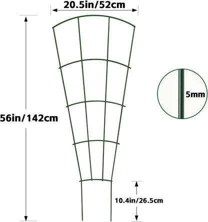 Thealyn 32" Metal Plant Trellis, Climbing Plant Support, 4 Pack Black