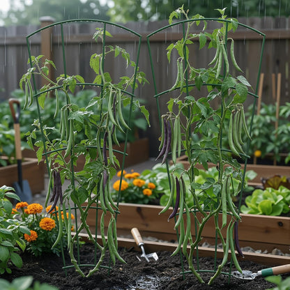 Thealyn 32" Metal Plant Trellis, Climbing Plant Support, 4 Pack Black
