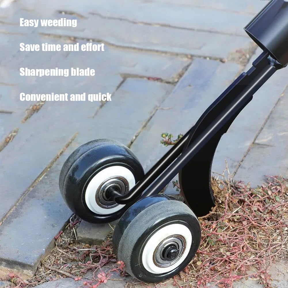 Weed Puller Tool with Wheels, Adjustable Weeding Tools Stand Up Weed Puller for Garden Patio Backyard Lawn Sidewalk Driveways Standing Weeds