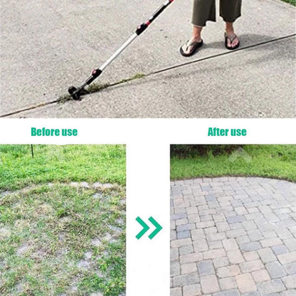 Weed Puller Tool with Wheels, Adjustable Weeding Tools Stand Up Weed Puller for Garden Patio Backyard Lawn Sidewalk Driveways Standing Weeds