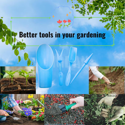 Garden Shovel Hand Tools Transplanting Potting Bonsai Soil Scoop Plastic Succulent Kits,Mini Garden Plant Care Shovel Soil (Black)