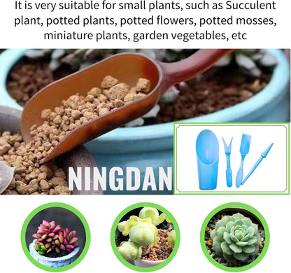 Garden Shovel Hand Tools Transplanting Potting Bonsai Soil Scoop Plastic Succulent Kits,Mini Garden Plant Care Shovel Soil (Black)