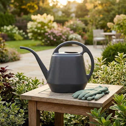 Plastic Watering Can, Grey, 1-Gallon