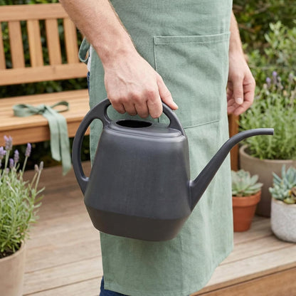 Plastic Watering Can, Grey, 1-Gallon