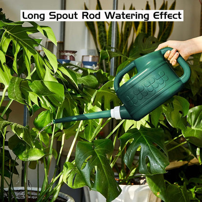 Garden Watering Can for Indoor & Outdoor Plants, Plastic Watering Can 1 Gallon with Long Spout & Removable 360 Degree Rotation Sprinkler Head, Lightweight Watering Pot for Houseplants - Blue