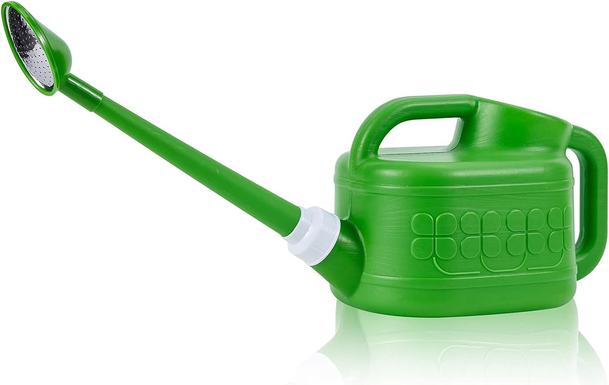 Garden Watering Can for Indoor & Outdoor Plants, Plastic Watering Can 1 Gallon with Long Spout & Removable 360 Degree Rotation Sprinkler Head, Lightweight Watering Pot for Houseplants - Blue