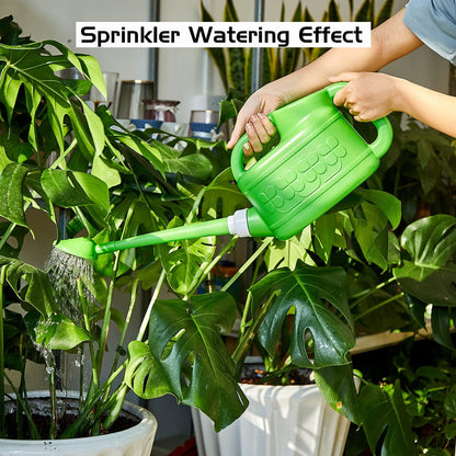 Garden Watering Can for Indoor & Outdoor Plants, Plastic Watering Can 1 Gallon with Long Spout & Removable 360 Degree Rotation Sprinkler Head, Lightweight Watering Pot for Houseplants - Blue