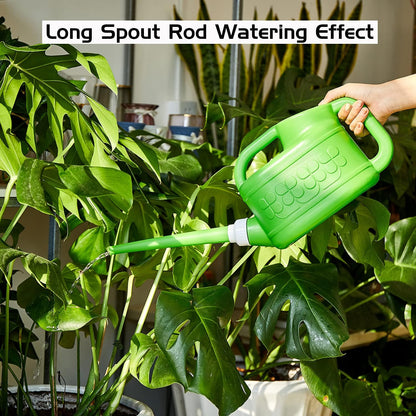 Garden Watering Can for Indoor & Outdoor Plants, Plastic Watering Can 1 Gallon with Long Spout & Removable 360 Degree Rotation Sprinkler Head, Lightweight Watering Pot for Houseplants - Blue