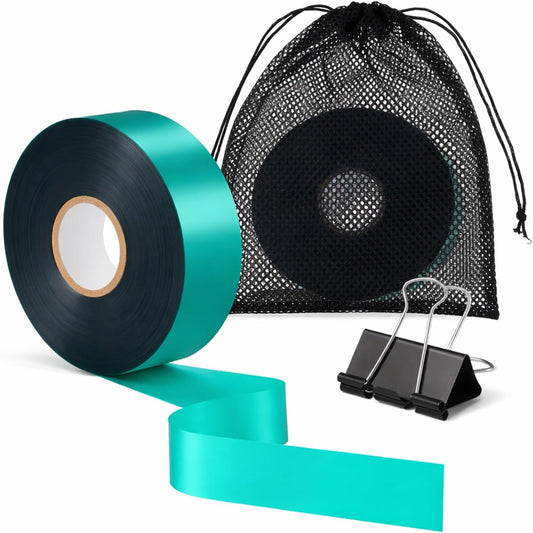 Plant Tie Tape, 1 in x 197 ft Stretchable Green Garden Tape for Plants, Soft Non-Adhesive PVC Plant Ties for Tomatoes, Grapes, Vines, Trees, Branches & Climbing Plants