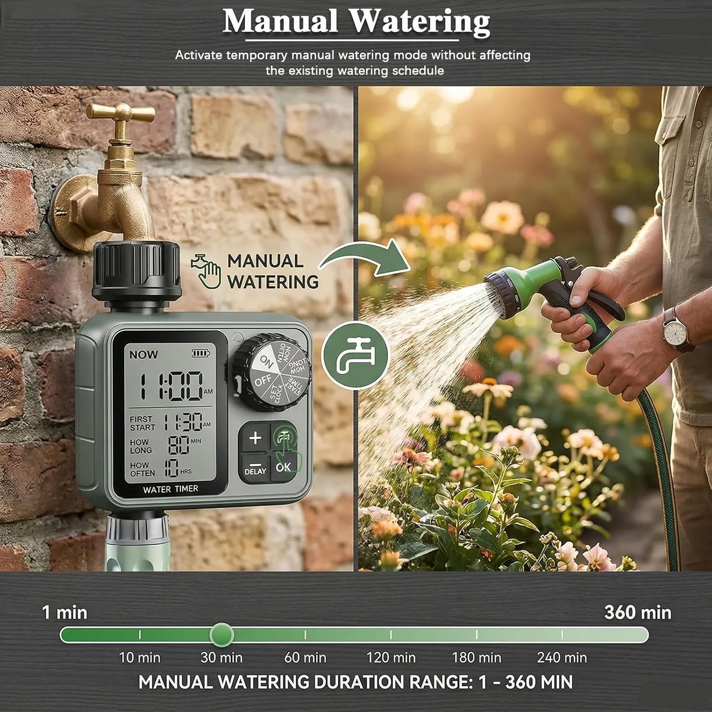 Digital Pogrammable Hose Timers with Rain Delay/Manual/Automatic