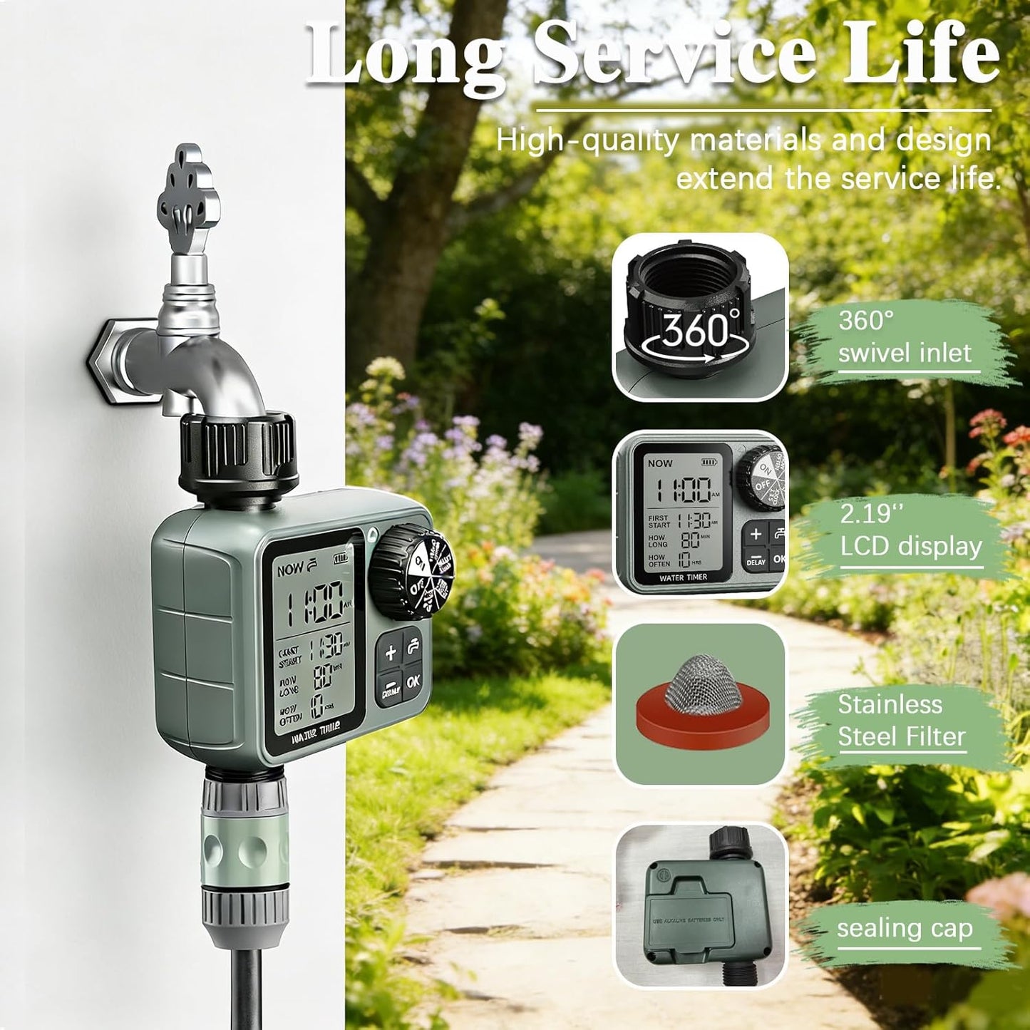 Digital Pogrammable Hose Timers with Rain Delay/Manual/Automatic