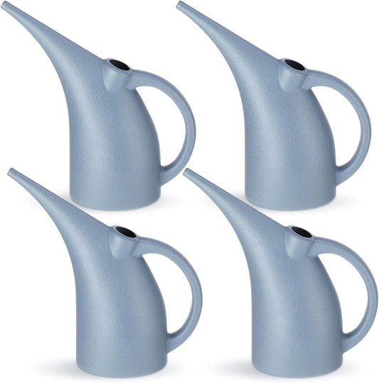 4 Pack Small Indoor Watering Plant Can 1/4 Gallon Plastic Long Spout Indoor Outdoor Plant Watering Cans Bulk Pot, Precise Pour for Houseplants Succulents Garden Office Decor
