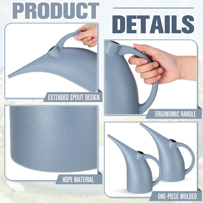4 Pack Small Indoor Watering Plant Can 1/4 Gallon Plastic Long Spout Indoor Outdoor Plant Watering Cans Bulk Pot, Precise Pour for Houseplants Succulents Garden Office Decor