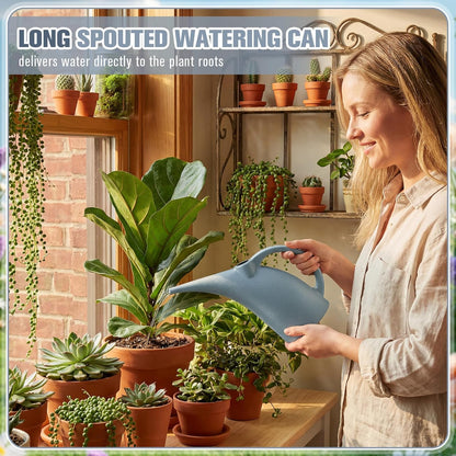 4 Pack Small Indoor Watering Plant Can 1/4 Gallon Plastic Long Spout Indoor Outdoor Plant Watering Cans Bulk Pot, Precise Pour for Houseplants Succulents Garden Office Decor