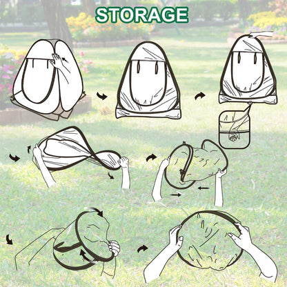 Plant Mini Greenhouse Pop Up Greenhouse Covers, Transparent Freeze Protection PVC Tent with Roll-up Zipper Entry Doors for Indoor and Outdoor Gardens Protecting Plant from Cold Frost (PVC, 39x39x39in)