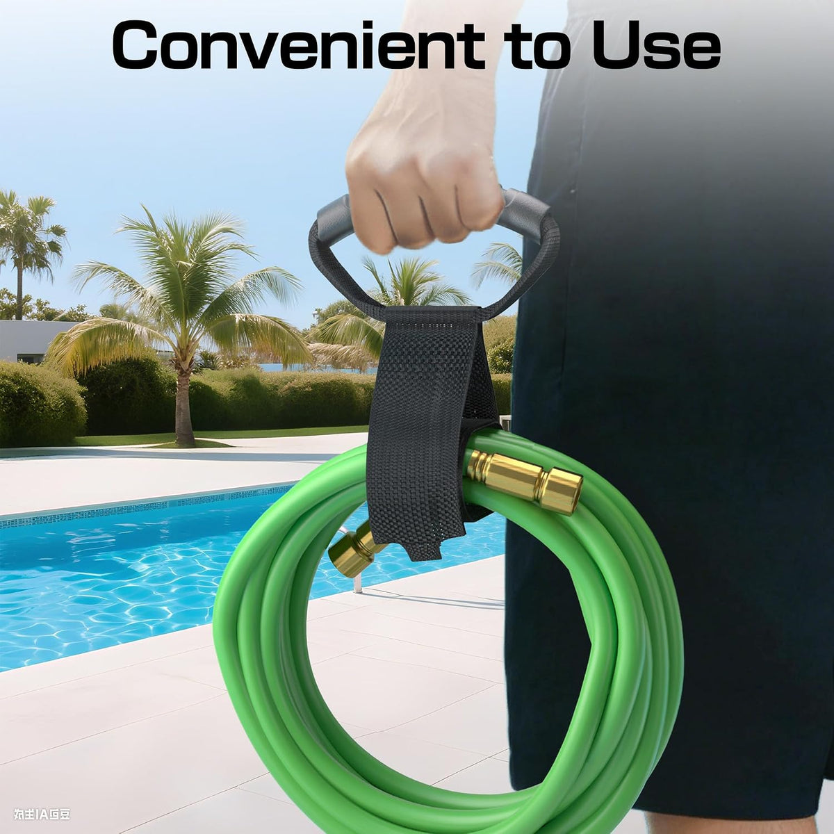 Extension Cord Storage Straps 17", 2 Pack, Black