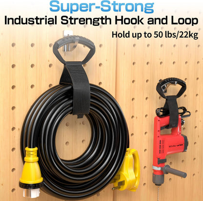 Extension Cord Storage Straps 17", 2 Pack, Black