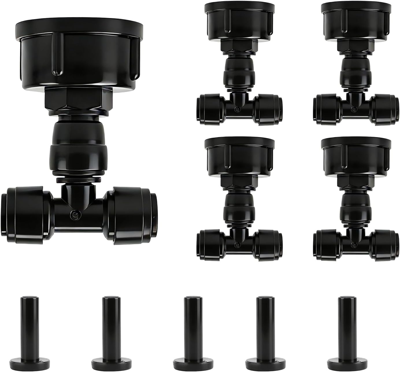 5Pack Push-to-Fit 3/4" to 1/4" Drip Irrigation Faucet Adapters