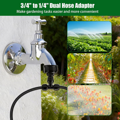 5Pack Push-to-Fit 3/4" to 1/4" Drip Irrigation Faucet Adapters