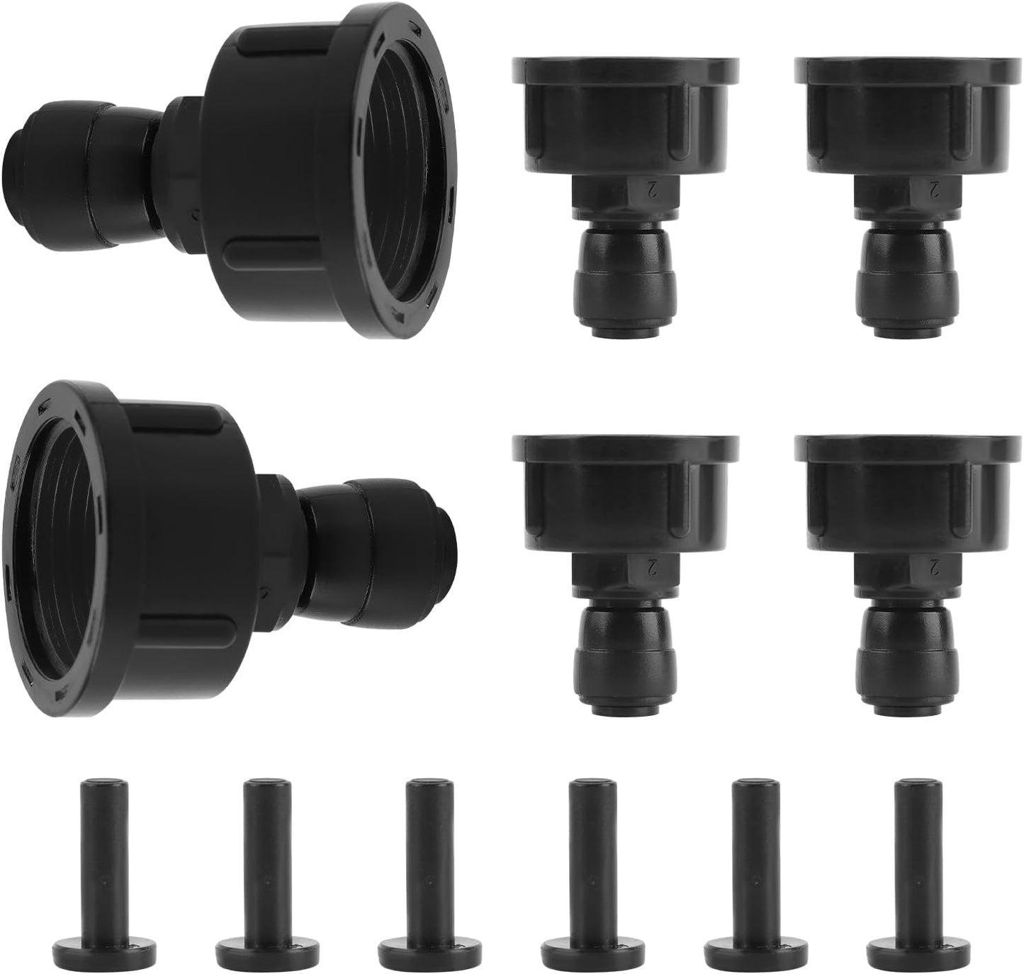 5Pack Push-to-Fit 3/4" to 1/4" Drip Irrigation Faucet Adapters