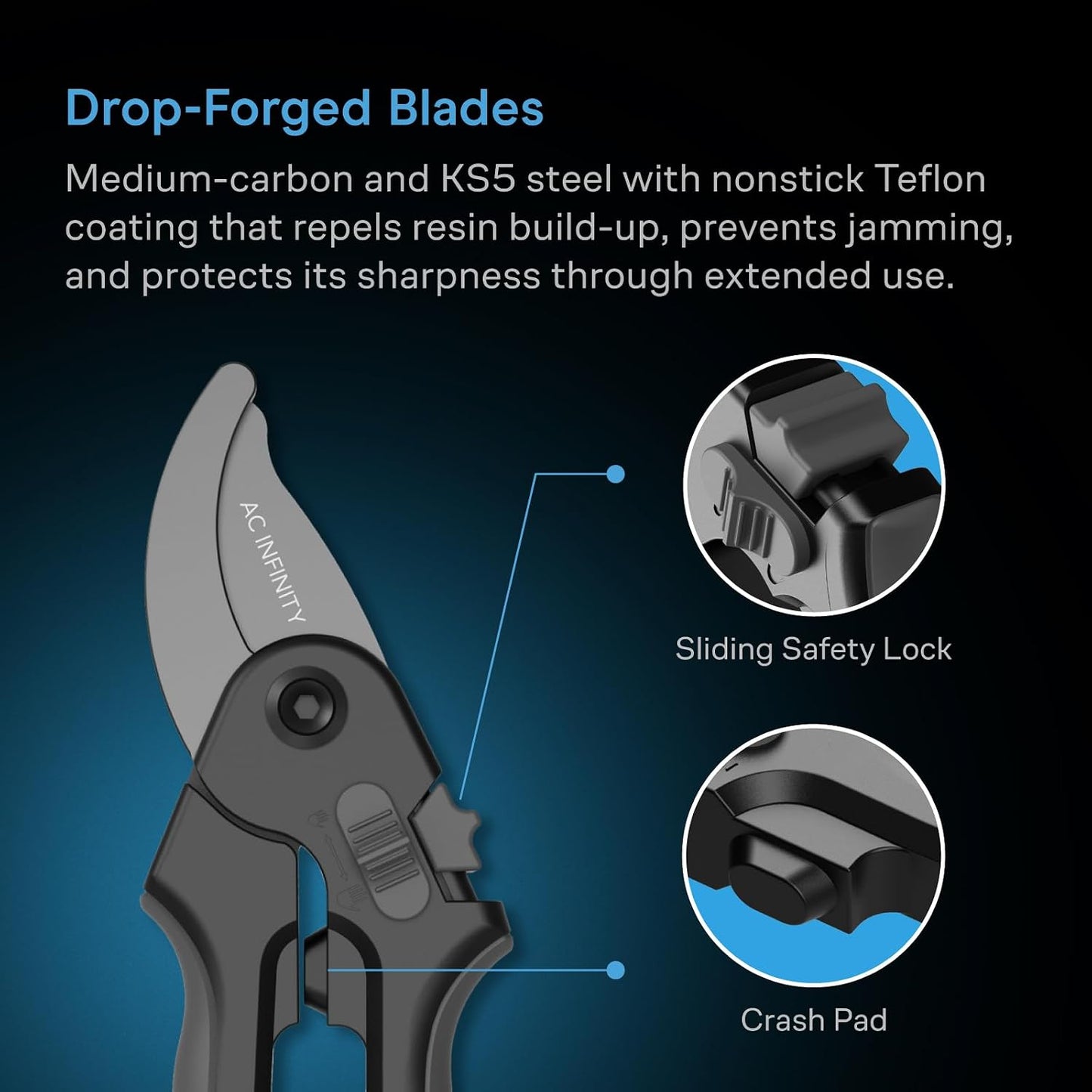 6.6” Stainless Steel Pruning Shear.