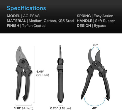 6.6” Stainless Steel Pruning Shear.