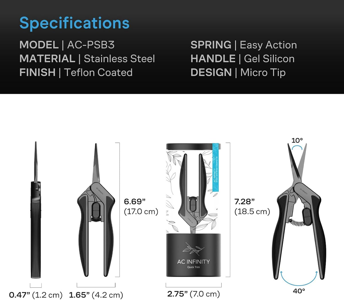 6.6” Stainless Steel Pruning Shear.