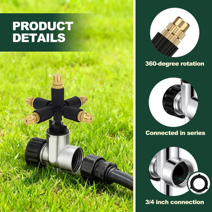 2 Pack Sprinklers for Yard Small Area,Metal Flower Bed Sprinkler