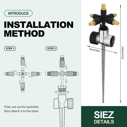 2 Pack Sprinklers for Yard Small Area,Metal Flower Bed Sprinkler