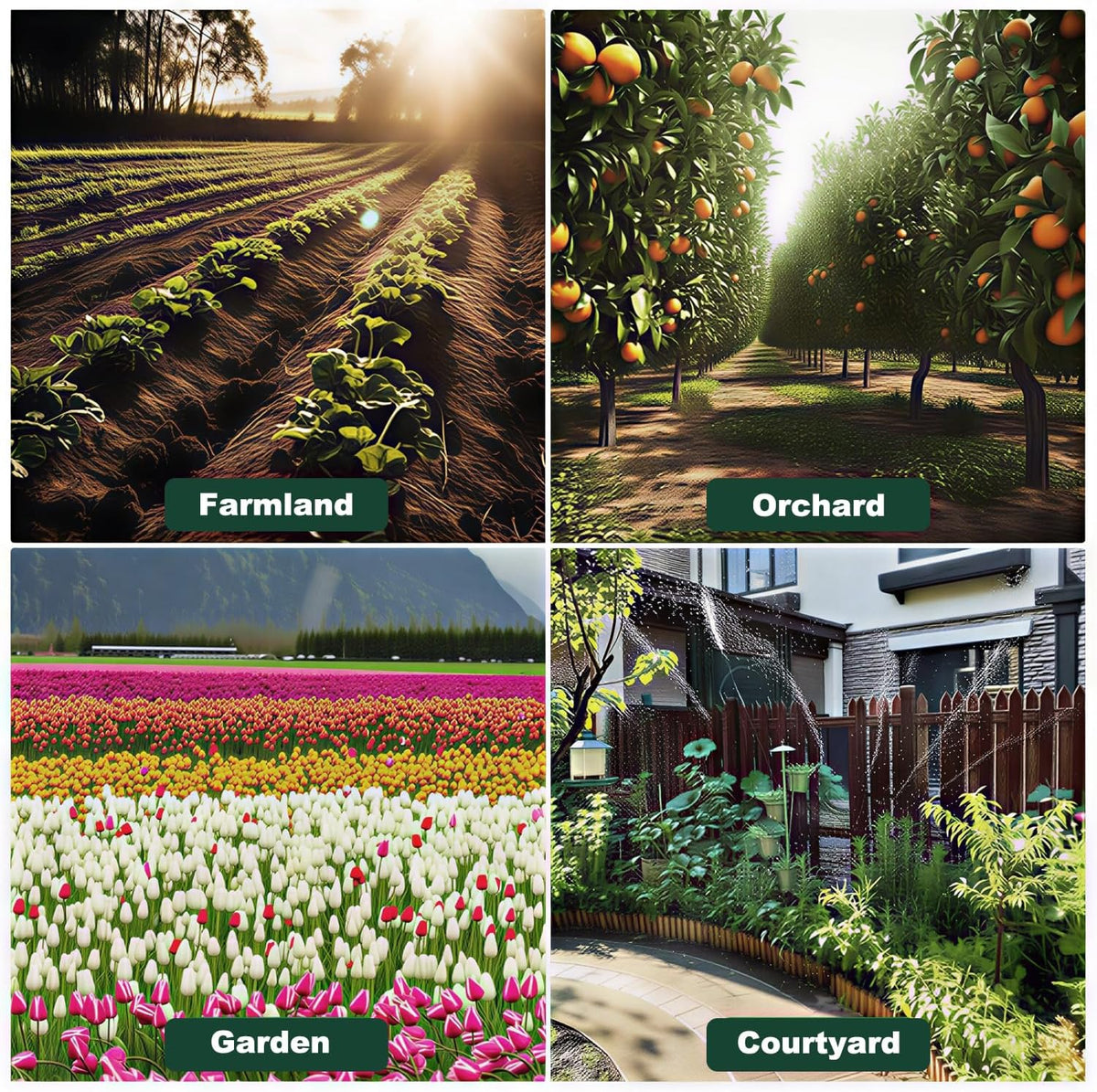 2 Pack Sprinklers for Yard Small Area,Metal Flower Bed Sprinkler
