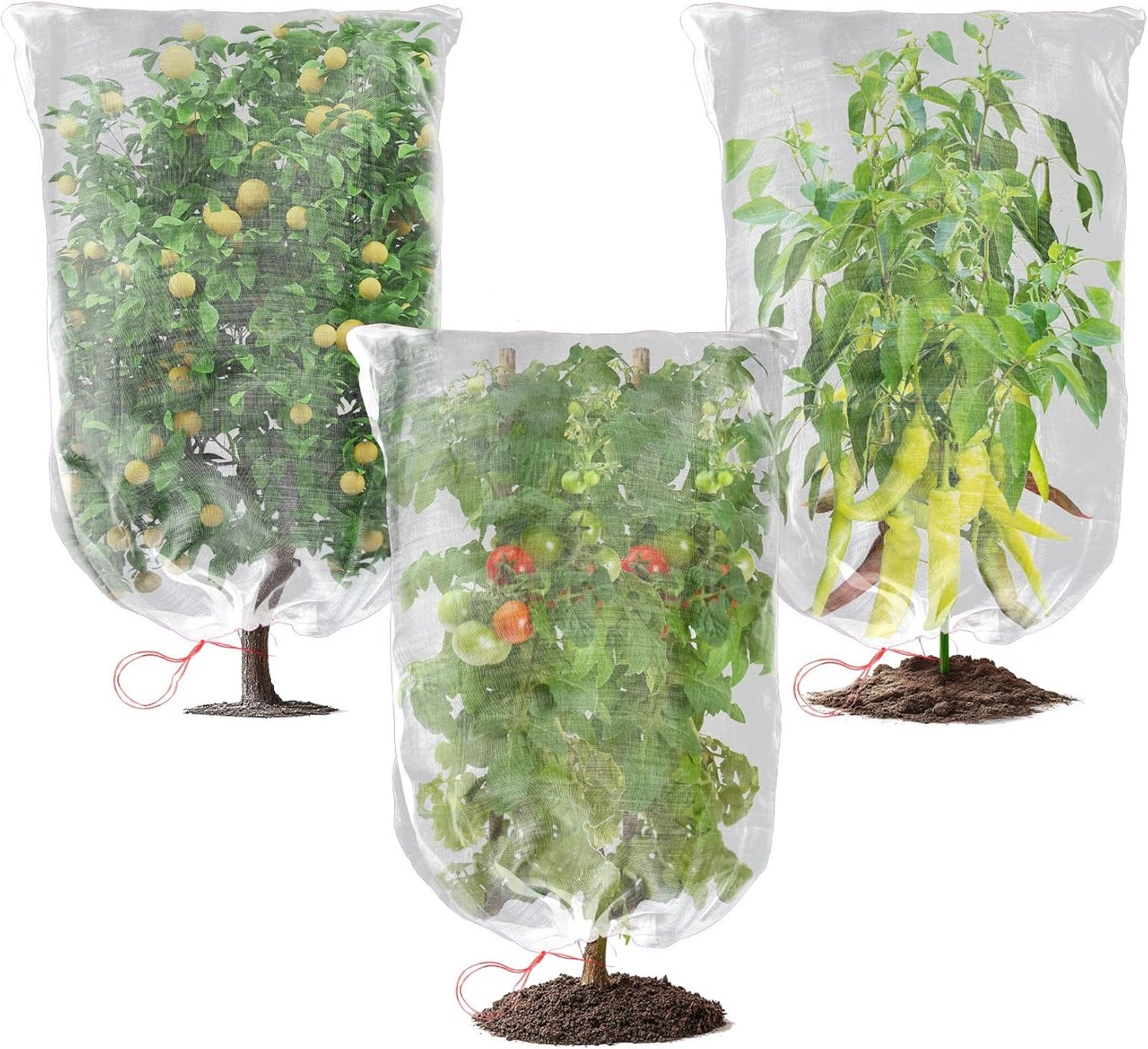 Bird Netting for Garden Protection - 3 PCS Blueberry Bush Netting, 2.3 x 3.3 FT