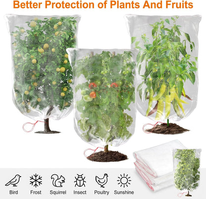 Bird Netting for Garden Protection - 3 PCS Blueberry Bush Netting, 2.3 x 3.3 FT