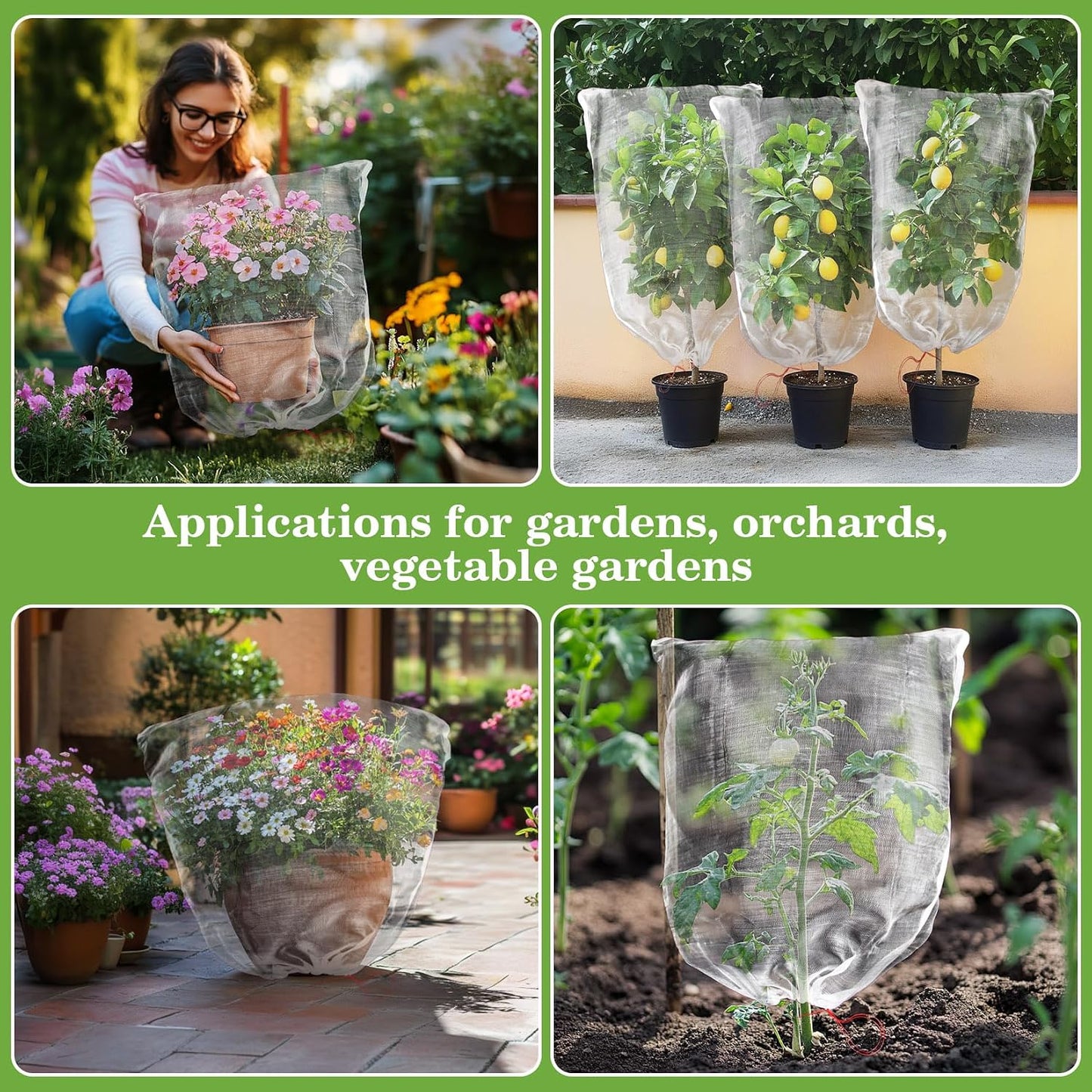 Bird Netting for Garden Protection - 3 PCS Blueberry Bush Netting, 2.3 x 3.3 FT