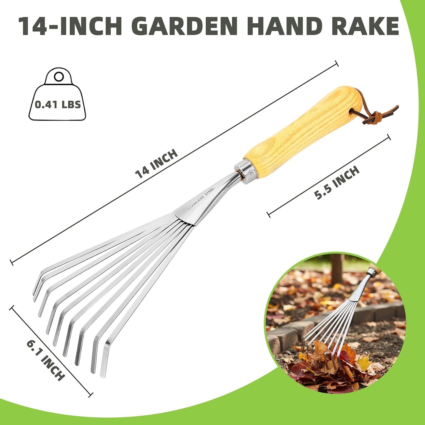 Hand Rake, Small Rake for Gardening, Mini Rakes for Flower beds