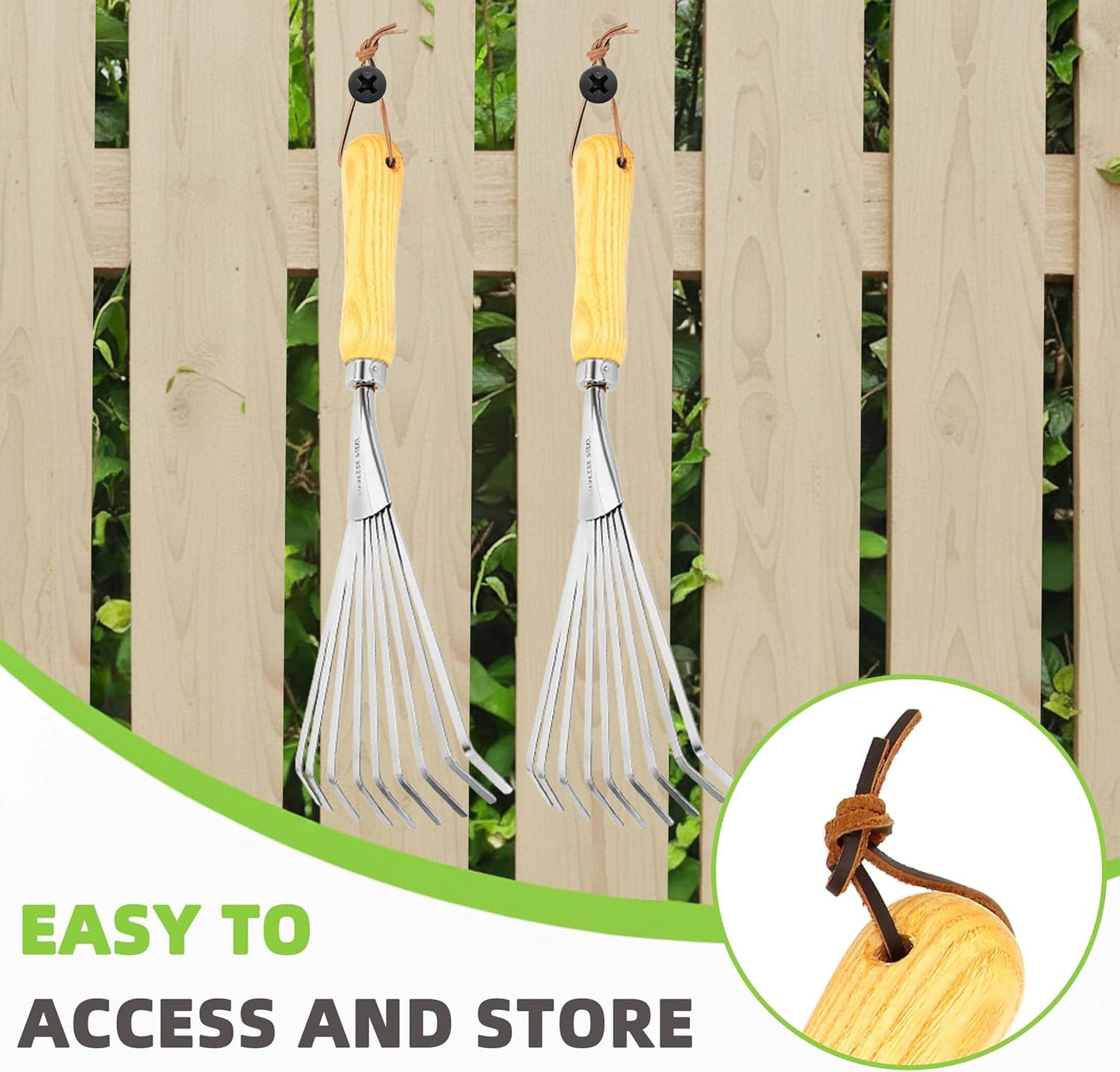 Hand Rake, Small Rake for Gardening, Mini Rakes for Flower beds