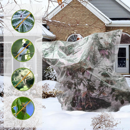 4 PCS 39.4" x59" Winter Plant Film Covers with Drawstring