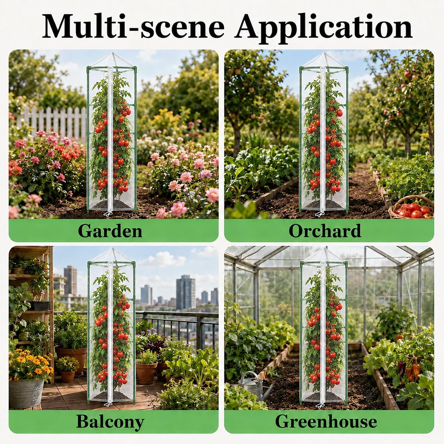 Garden Tomato Plant Cover Netting, Fits 40–55" Tomato Cages