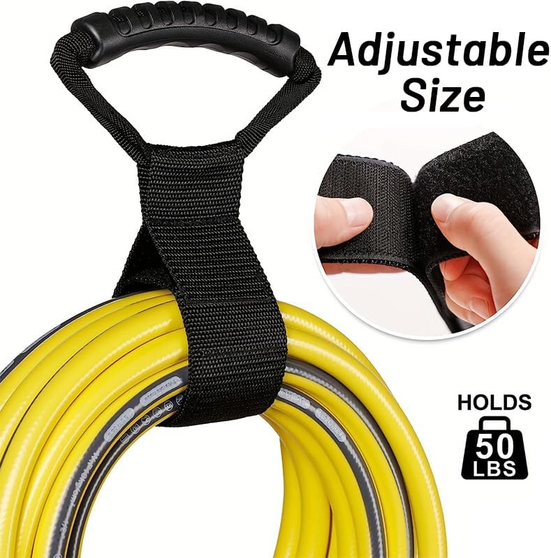 Cable Storage Straps - 1 Pack Garden Hose Storage Straps - Heavy-Duty Hook and Loop Straps, Garden Water Hoses and Garage Tool (1 Pack)