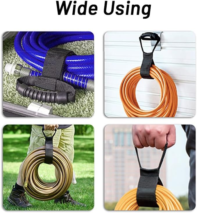 Cable Storage Straps - 1 Pack Garden Hose Storage Straps - Heavy-Duty Hook and Loop Straps, Garden Water Hoses and Garage Tool (1 Pack)