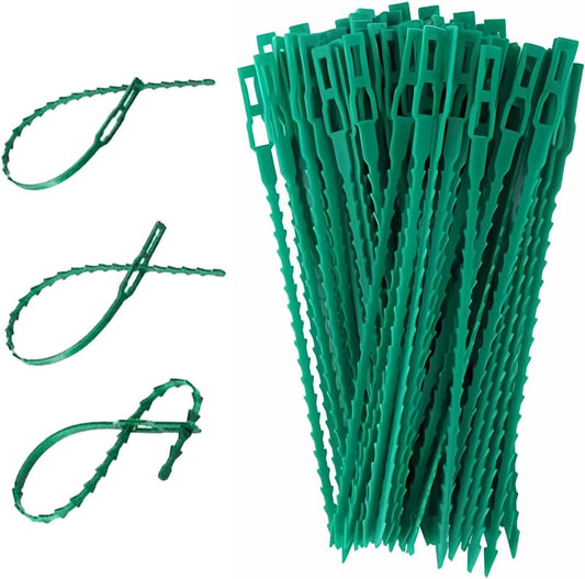 100 PCS Adjustable Plant Ties, 6.7" Reusable Garden Ties